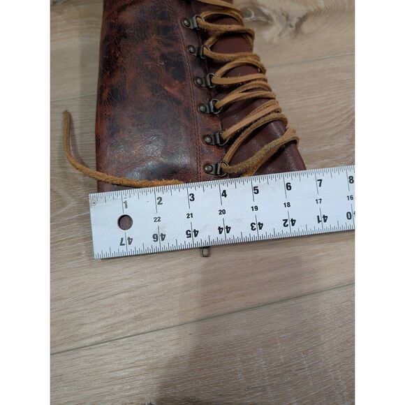 Freebird by Steven Reese Cognac Lace Up Tall Riding Boot Women's 9 Leather - Picture 12 of 15